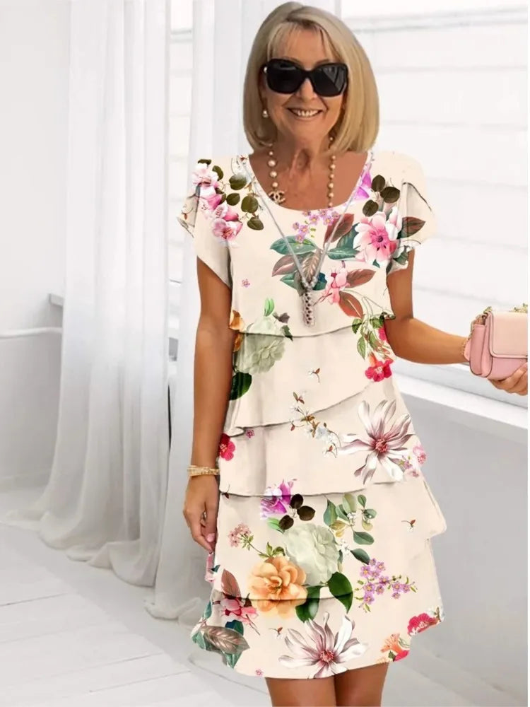 Rivana - Ruffle-Trim Dress