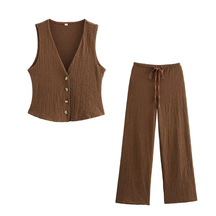 Lenaya - Wide-Leg Lightweight Woven Set