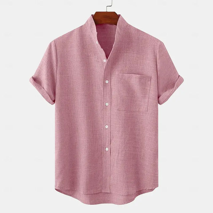 Tovren - Tunic Collar Linen Shirt