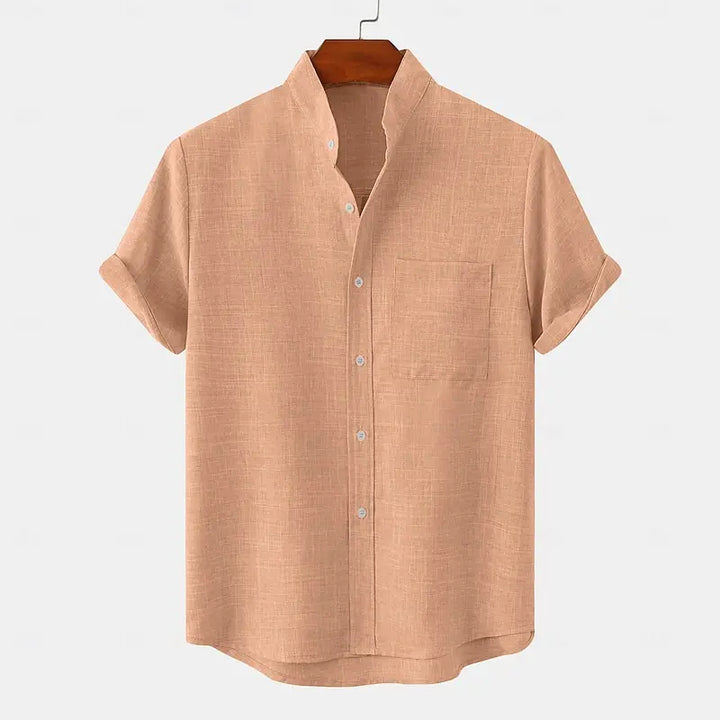 Tovren - Tunic Collar Linen Shirt