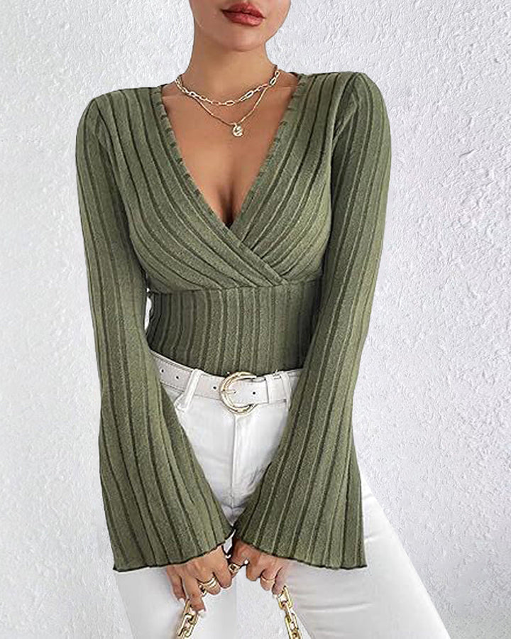 Kivara - Bell-Sleeve Knit Top