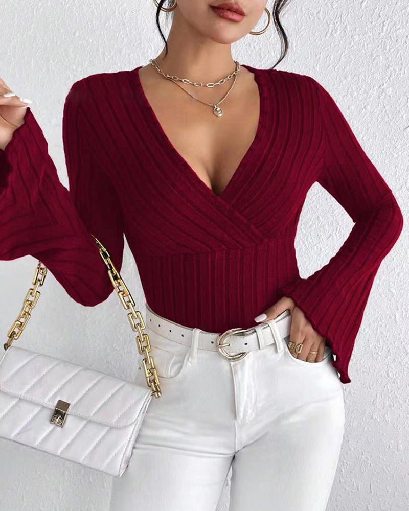 Kivara - Bell-Sleeve Knit Top