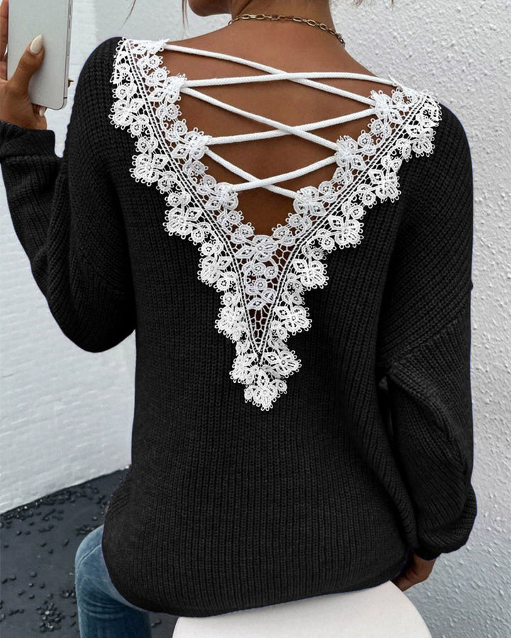 Zerla - Backless Knit Sweater