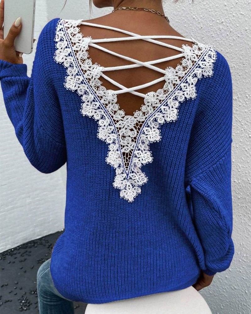 Zerla - Backless Knit Sweater