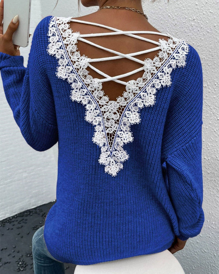 Zerla - Backless Knit Sweater