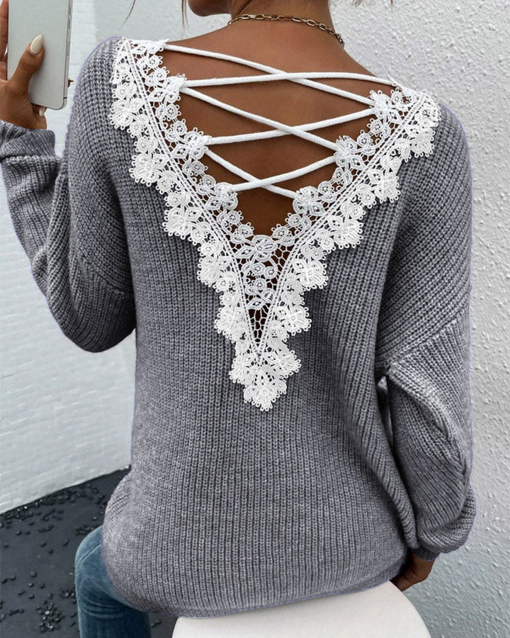 Zerla - Backless Knit Sweater