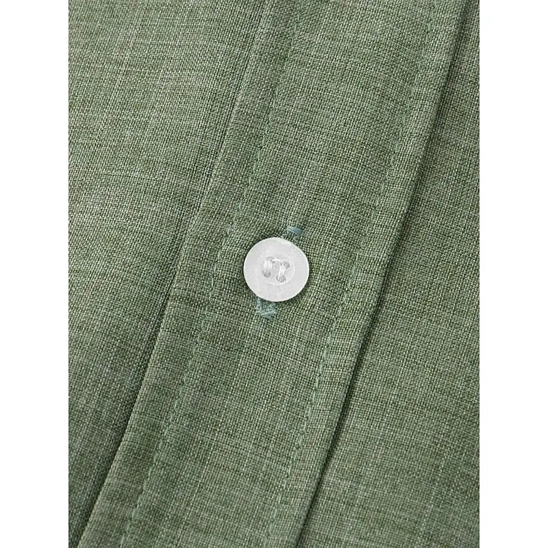 Tovren - Tunic Collar Linen Shirt