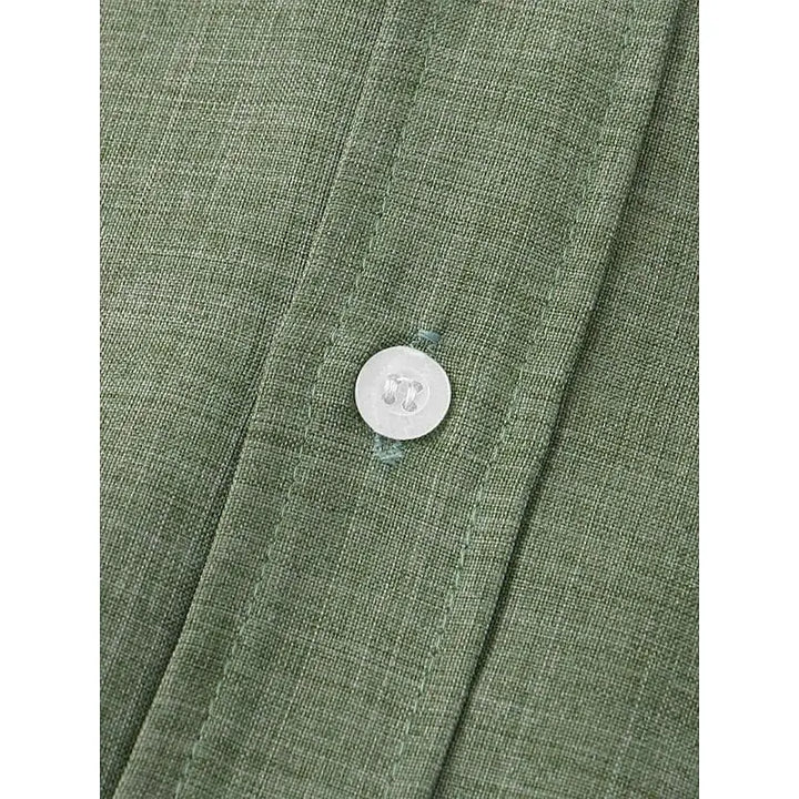 Tovren - Tunic Collar Linen Shirt