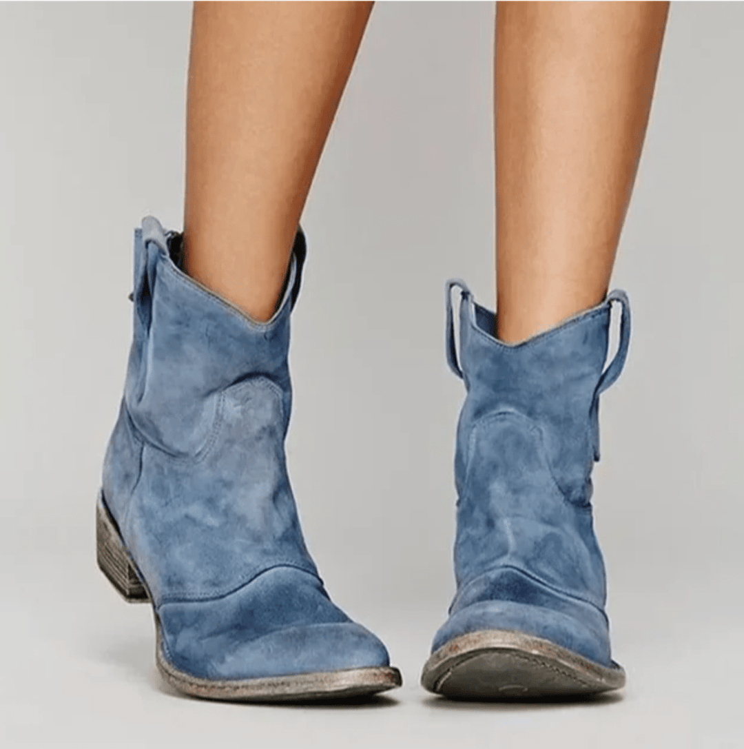 Nareli - Block-Heel Suede Ankle Boots