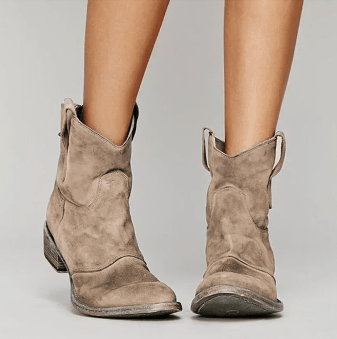 Nareli - Block-Heel Suede Ankle Boots