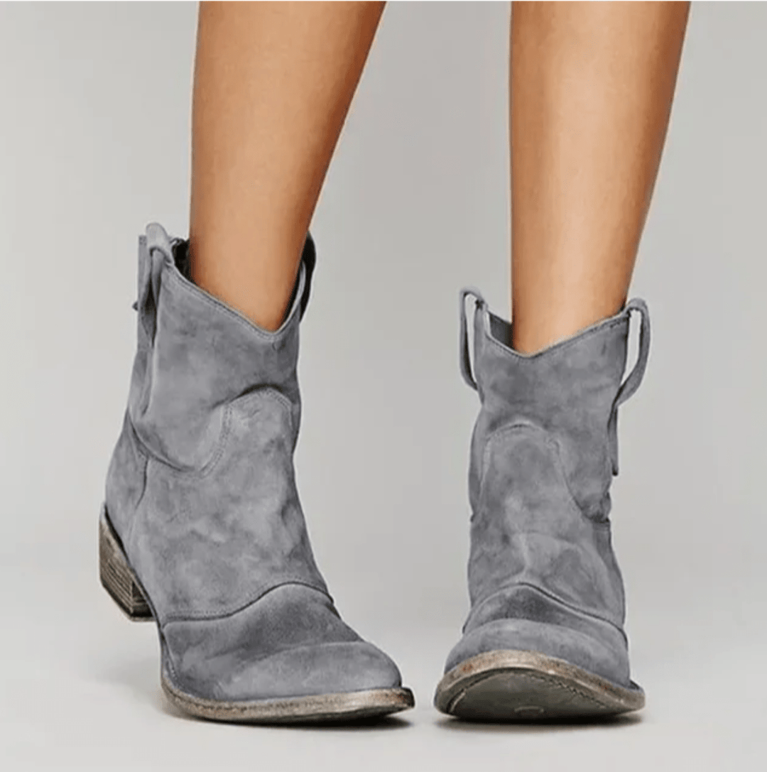 Nareli - Block-Heel Suede Ankle Boots