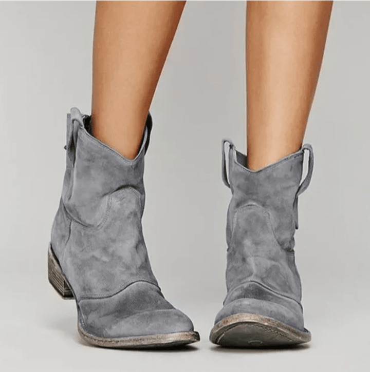 Nareli - Block-Heel Suede Ankle Boots
