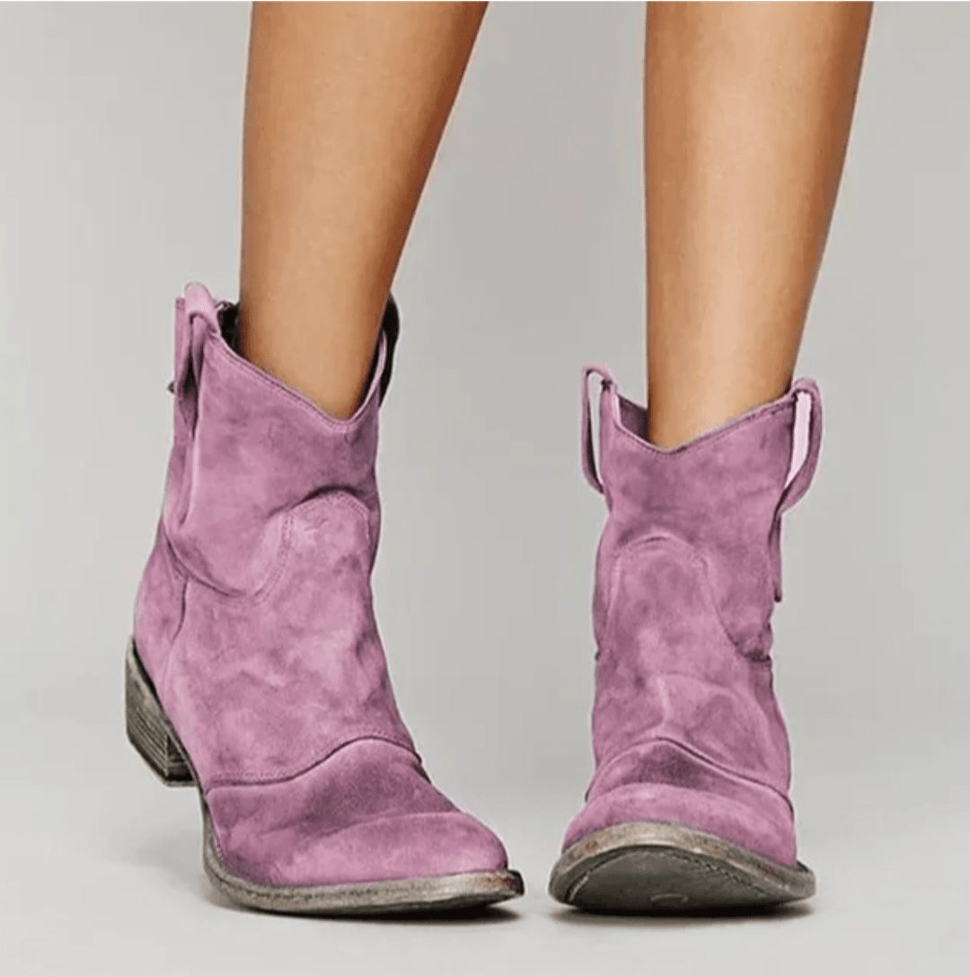 Nareli - Block-Heel Suede Ankle Boots