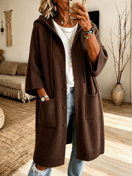 Nivara - Hooded Knit Cardigan