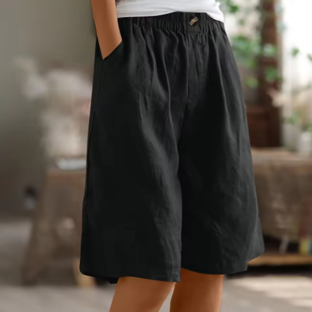 Mevira - Elastic Waist Woven Shorts