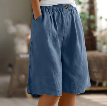 Mevira - Elastic Waist Woven Shorts