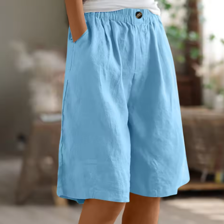 Mevira - Elastic Waist Woven Shorts