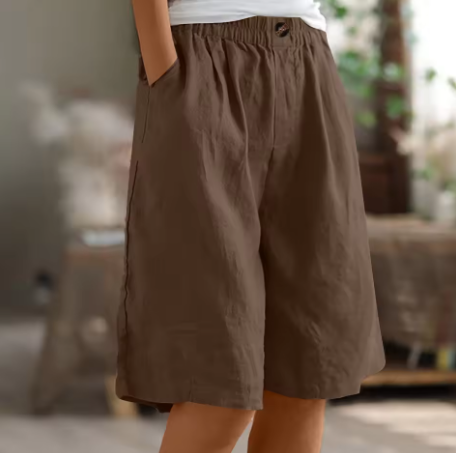Mevira - Elastic Waist Woven Shorts