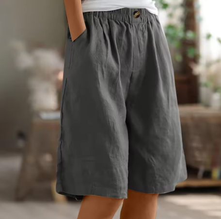 Mevira - Elastic Waist Woven Shorts