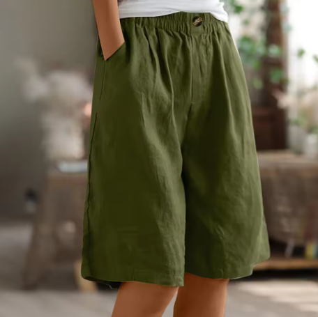 Mevira - Elastic Waist Woven Shorts