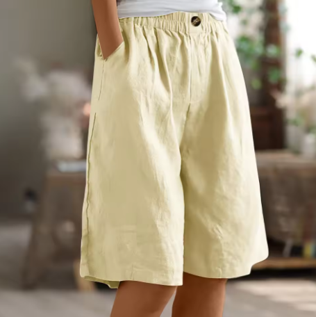 Mevira - Elastic Waist Woven Shorts