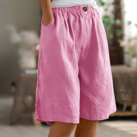 Mevira - Elastic Waist Woven Shorts