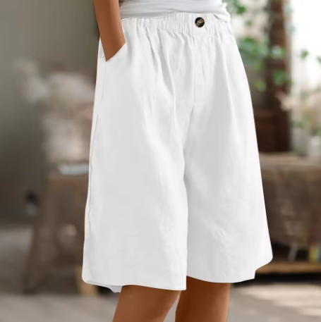 Mevira - Elastic Waist Woven Shorts