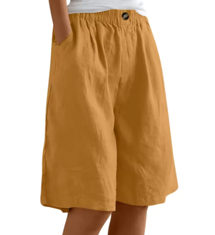 Mevira - Elastic Waist Woven Shorts