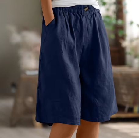 Mevira - Elastic Waist Woven Shorts