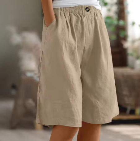 Mevira - Elastic Waist Woven Shorts