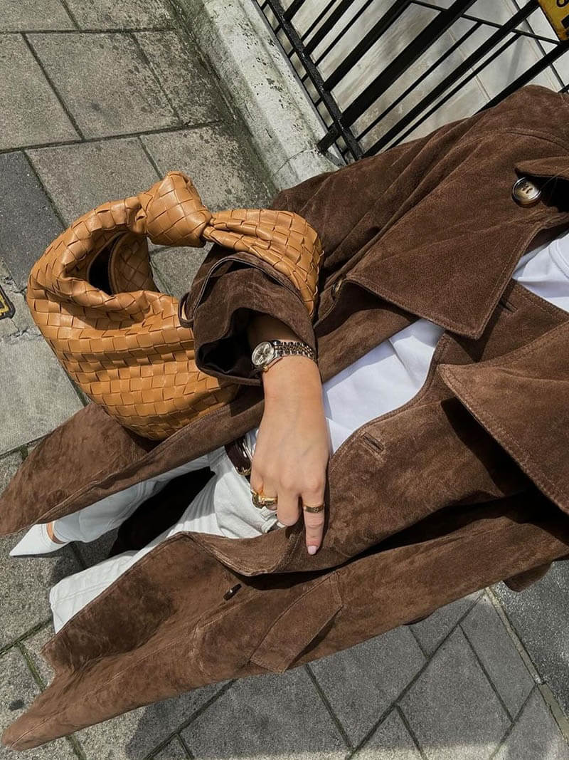 Lysara - Longline Suede Effect Coat