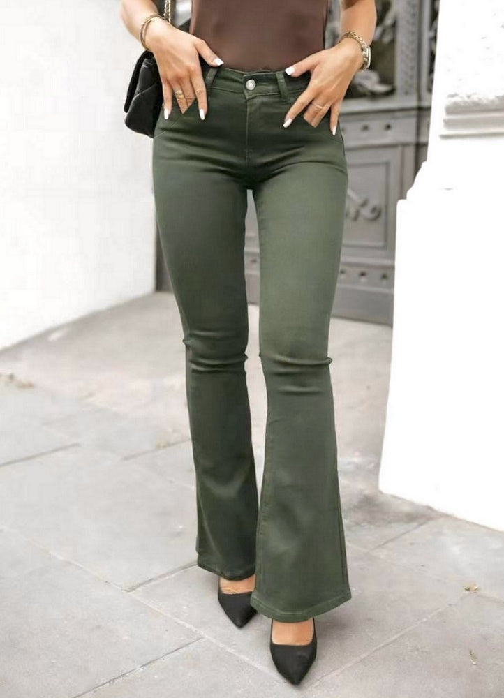 Solyn - Bootcut Stretch Trousers