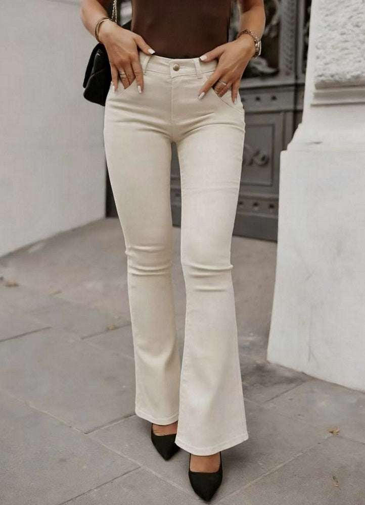 Solyn - Bootcut Stretch Trousers