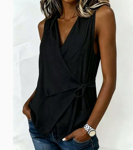 Alenya - Surplice V-Neck Woven Blouse