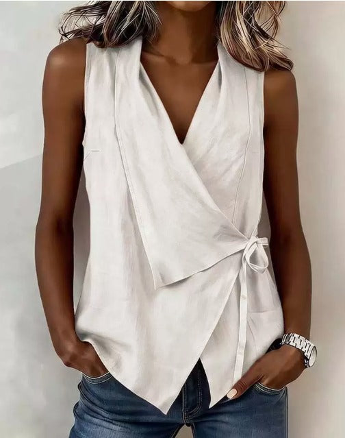 Alenya - Surplice V-Neck Woven Blouse