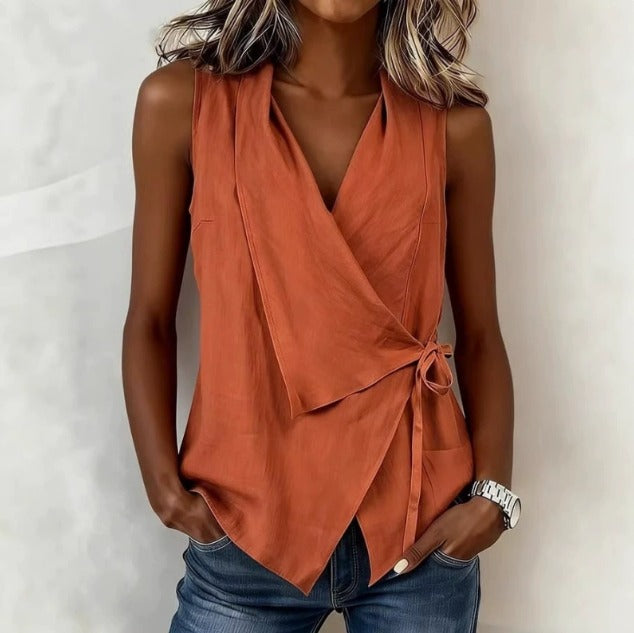 Alenya - Surplice V-Neck Woven Blouse