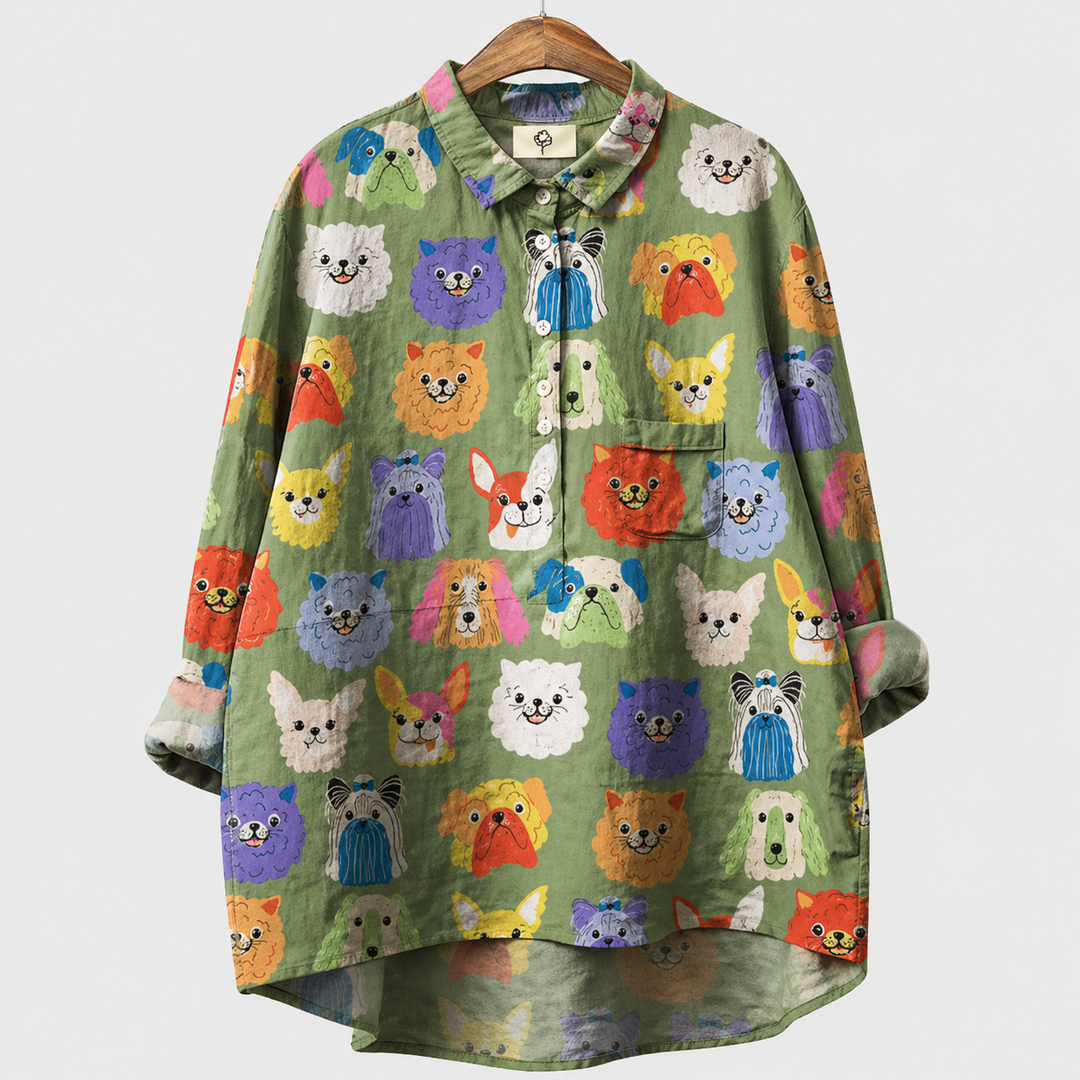 Nivara - High-Low Hem Blouse