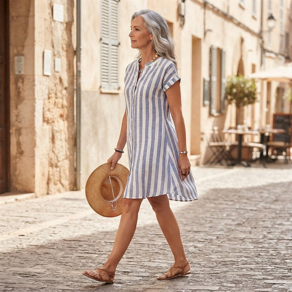 Rivela - Striped Shirt Dress