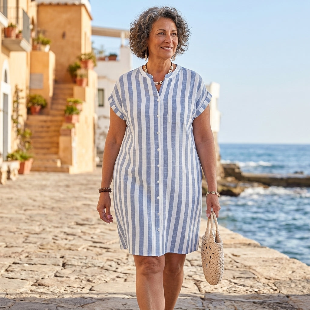 Rivela - Striped Shirt Dress