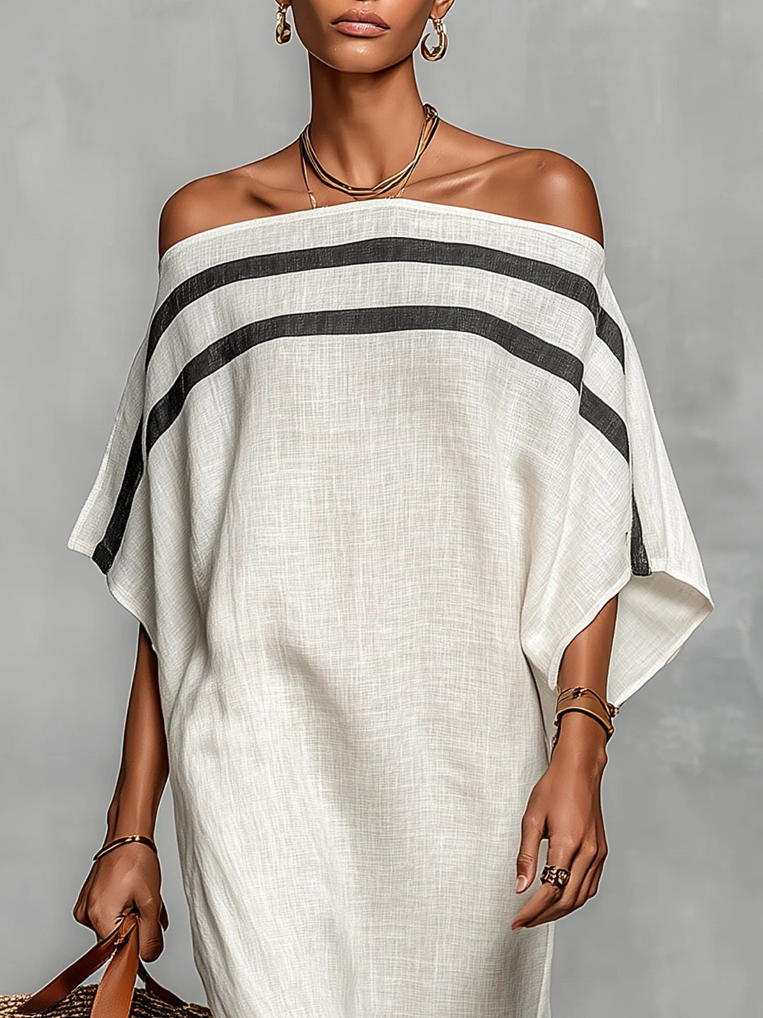 Relina - Off-Shoulder Woven Maxi Dress