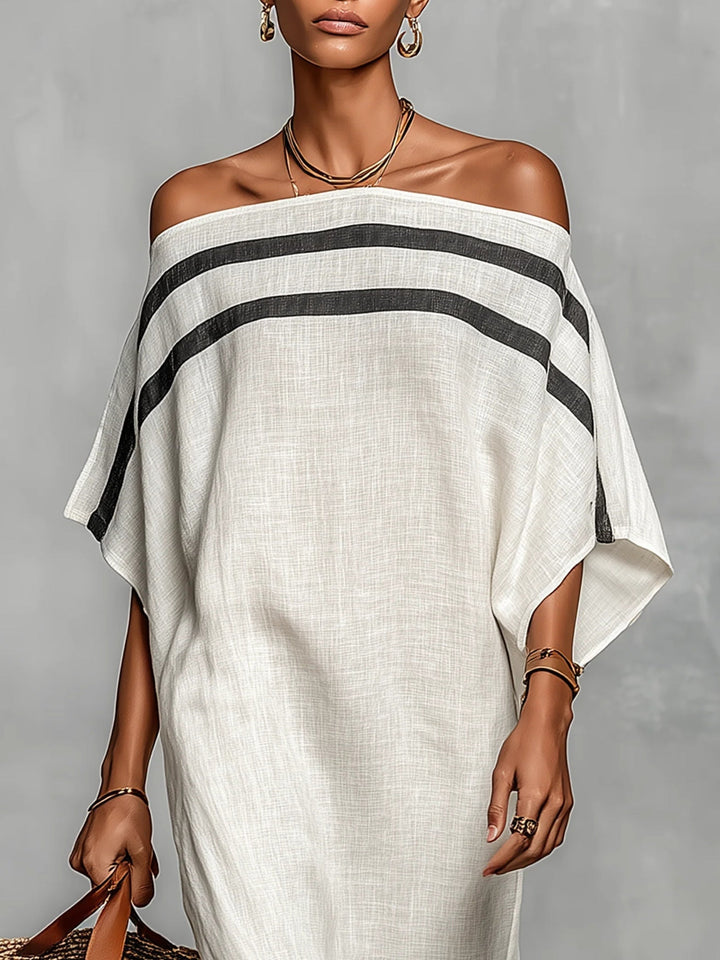 Relina - Off-Shoulder Woven Maxi Dress