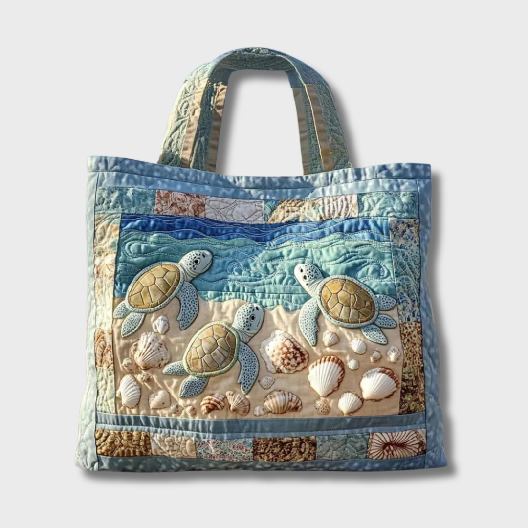 Novira - Wavy Quilt-Stitch Fabric Bag