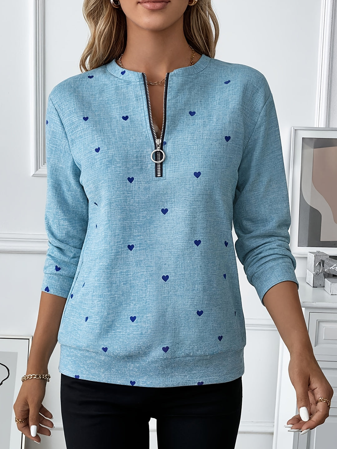 Renali - Ring-Pull Half-Zip Knit Sweatshirt