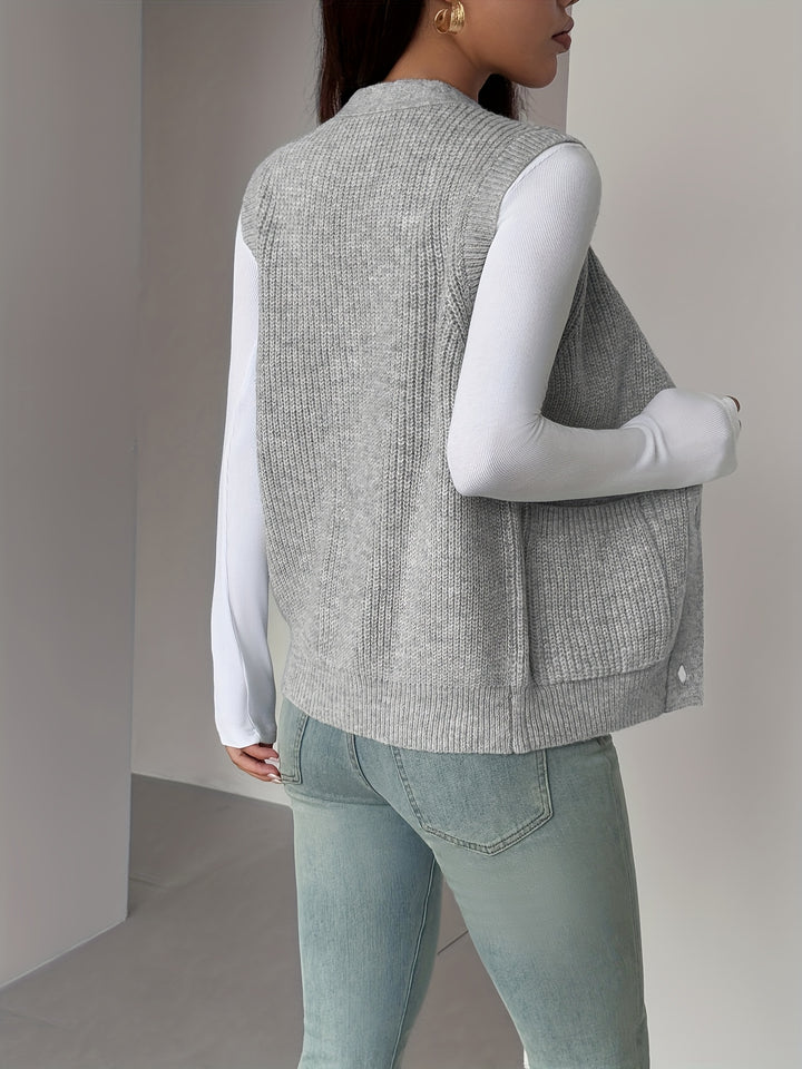 Vesara - V-Neck Knit Vest