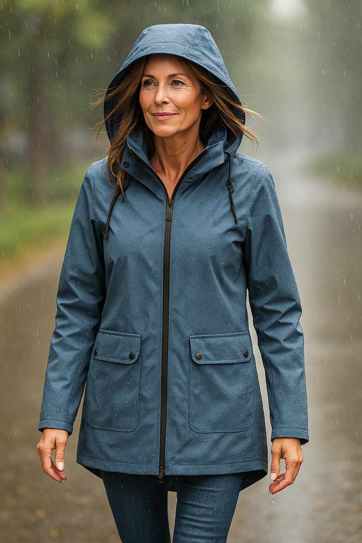 Calira - Adjustable Hood Waterproof Raincoat