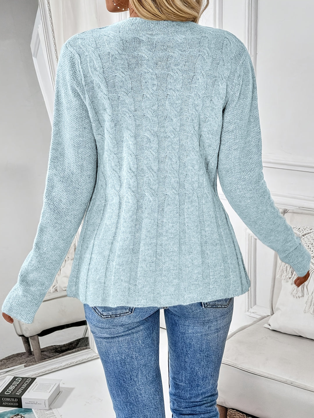 Noreli - Twist Detail Knit Cardigan Sweater
