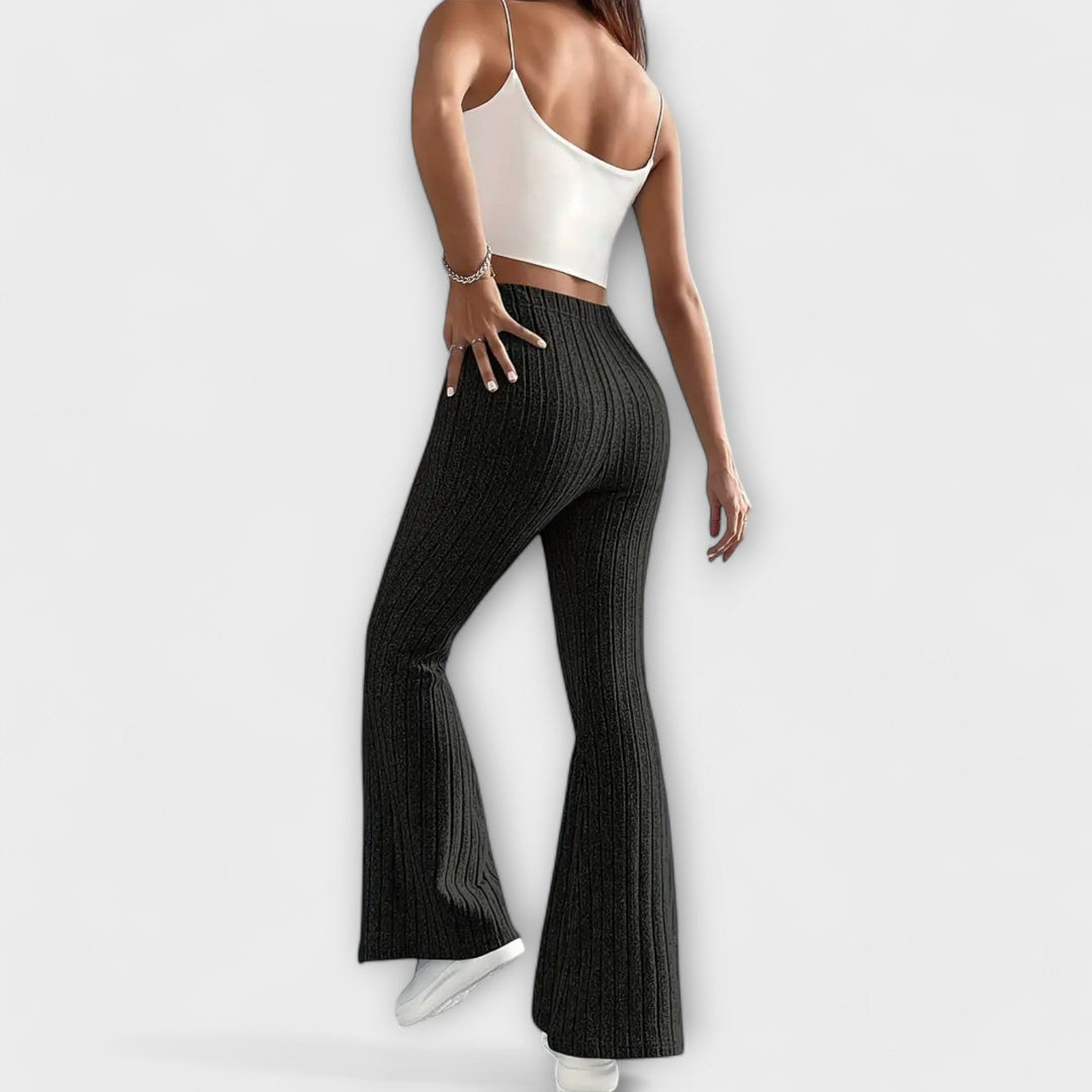 Velara - Elastic Waistband Woven Trousers
