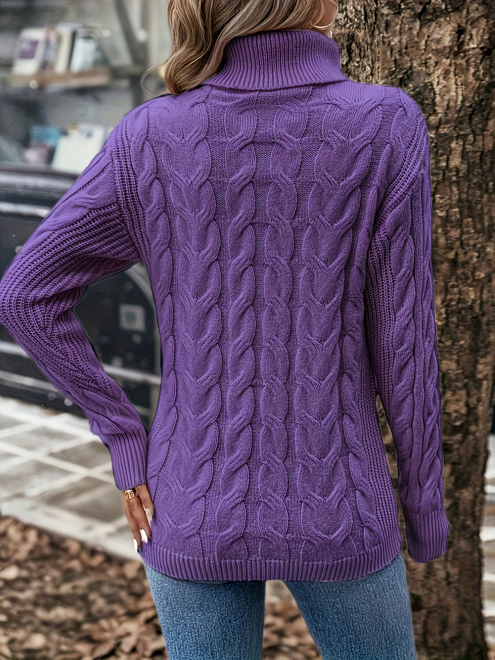 Tavina - High-Neck Knit Sweater