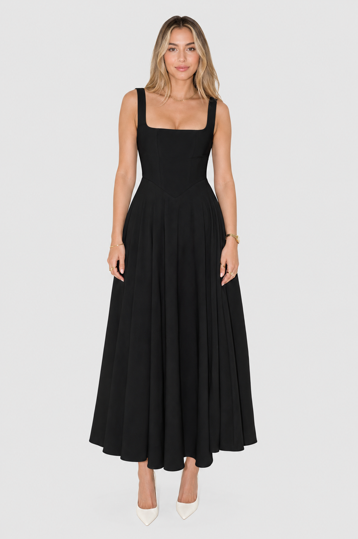 Kelara - Square Neck Woven Dress