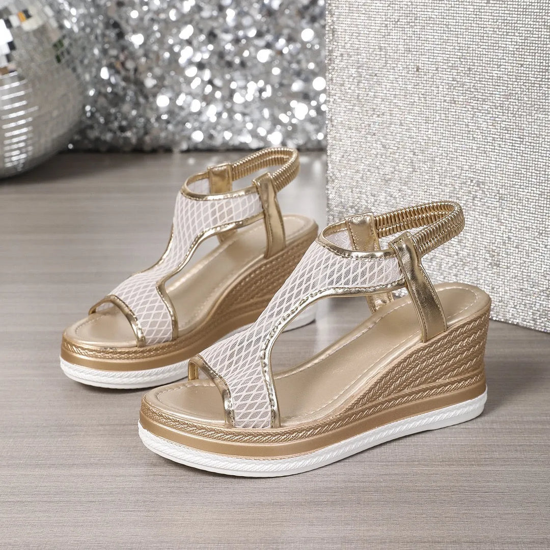 Selora - Adjustable Strap Wedge Sandals